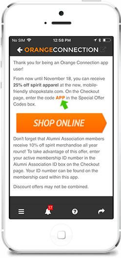 A description of the offer includes a special discount code of APP